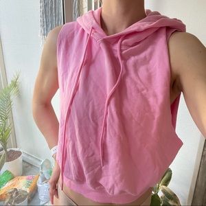 Alo Yoga Sleeveless Pink Hoodie